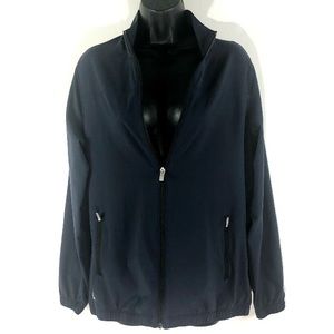 adidas Golf Jacket Women’s L Lightweight Navy Marine Blue BC1826